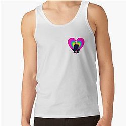 Rainbow heart with Gillian Anderson Tank Top