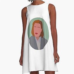 Dana Scully Gillian Anderson The X Files Digital A-Line Dress