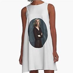 Stella Gibson The Fall Gillian Anderson Oil Paint Dress