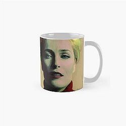 Gillian Anderson oil color portrait mug