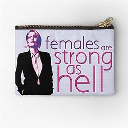 Females Are Strong as Hell - Gillian Anderson Zip Pouch