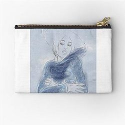 Gillian Anderson Blue Pouch