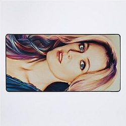Gillian Anderson oil color painting Desk Mat