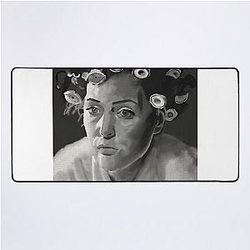Portrait painting of Gillian Anderson Desk Mat