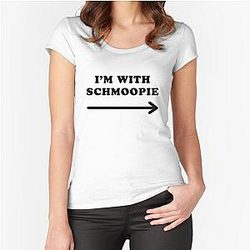 Gillian Anderson I'm With Schmoopie Fitted Scoop T-Shirt