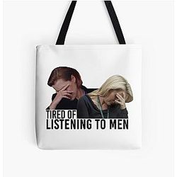 Gillian Anderson as Strong Female Character All Over Print Tote Bag