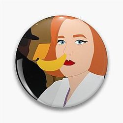 Gillian Anderson Banana Pin