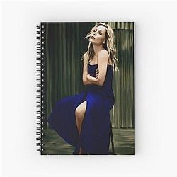 Gillian Anderson oil color painting Spiral Notebook
