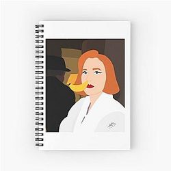 Gillian Anderson Banana Spiral Notebook