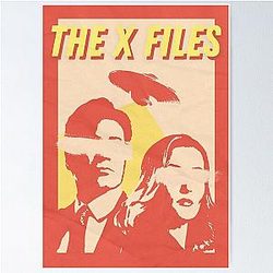 Vintage Retro Inspired The X Files Gillian Anderson David Duchovny Poster