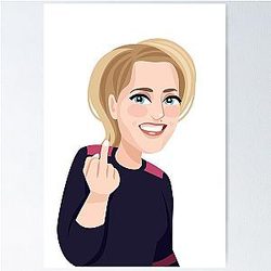 Gillian Anderson - Middle Finger Poster