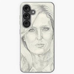 Portrait of Gillian Anderson Soft Case for Samsung Galaxy