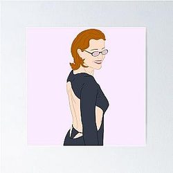 Gillian Anderson - 2001 Thong Dress Poster