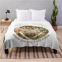 Where you lead - Gazebo - Watercolor art - Gilmore Throw Blanket