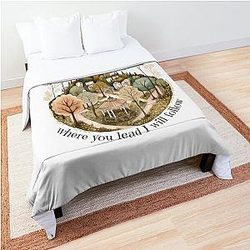 Where you lead - Gazebo - Watercolor art - Gilmore Comforter