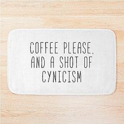 Coffee And Cynicism Gilmore Quote Bath Mat