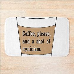 Gilmore Girl Coffee Cynicism Quote Bath Mat