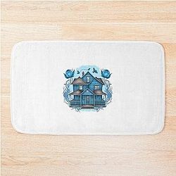 The Girls Blue House - Flowers - Gilmore Bath Mat