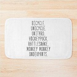 Monkey Monkey Underpants Fan Quote Bath Mat