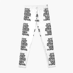 Monkey Monkey Underpants Black White Fan Quote Leggings