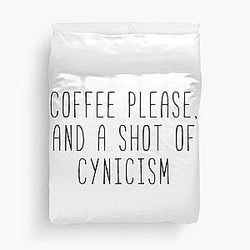 Coffee And Cynicism Gilmore Quote Duvet Cover