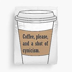 Gilmore Girl Coffee Cynicism Quote Duvet Cover