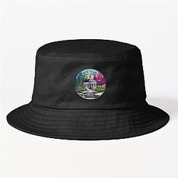 Gazebo at Town Square - Spring - Blue  Sky - Gilmore Bucket Hat