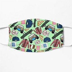 Luke Lorelai Fan Pattern Icons All Over Print Green Pack Flat Mask