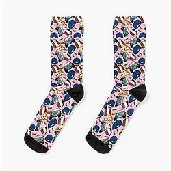 Luke’s Coffee Cap Pizza Lorelai Car Diner Pink Pack Socks