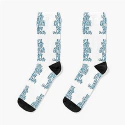 Monkey Monkey Underpants Blue Fan Quote Socks