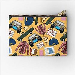 Luke Lorelai Fan Pattern Icons All Over Print Orange Pack Zipper Pouch