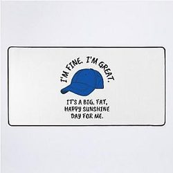 Im Fine. Im Great. Its a Big, Fat, Happy Sunshine Day For Me - Luke - White - Gilmore Desk Mat