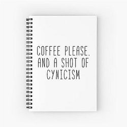 Coffee And Cynicism Gilmore Quote Spiral Notebook