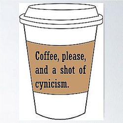Gilmore Girl Coffee Cynicism Quote Poster