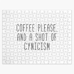 Coffee And Cynicism Gilmore Quote Jigsaw Puzzle