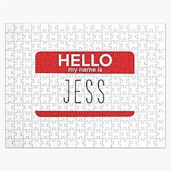 Hello My Name Is Jess Fan Badge Quote Jigsaw Puzzle