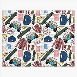 Luke Lorelai Fan Pattern Icons All Over Print White Pack Jigsaw Puzzle
