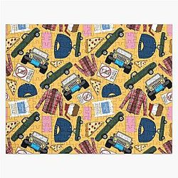 Luke Lorelai Fan Pattern Icons All Over Print Orange Pack Jigsaw Puzzle