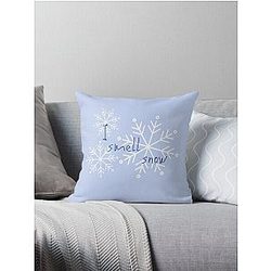 Gilmore quote: 'I smell snow' Throw Pillow
