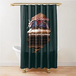 Man Round Neck Short Sleeve  Gin Blossoms New Miserable Experience Logo Cotton Tee Shower Curtain