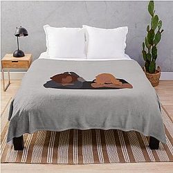 Ginny and Georgia Lie on a Bed Fighting (Netflix Throw Blanket)