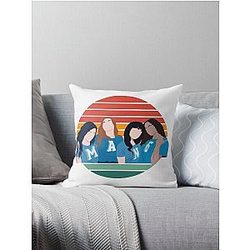 Ginny and Georgia girls retro vibe Throw Pillow