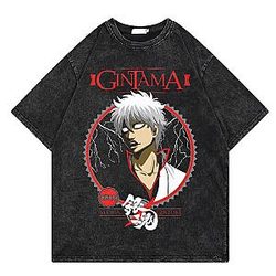 Lightning Soul Emblem TTPM2204 Washed Gintama T-Shirt