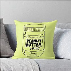 Glass Animals Zaba Lyric Art Peanut Butter Vibes Throw Pillow