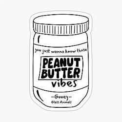 Glass Animals Zaba Lyric Art Peanut Butter Vibes Sticker