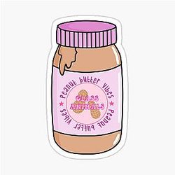 Peanut Butter Vibes Glass Animals Sticker