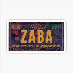 Zaba Glass License Sticker
