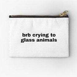 Blinking Brb Crying To Glass Animals Zipper Pouch
