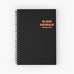 Glass Animal Merch Black Tangerine Spiral Notebook