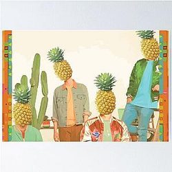 Glass Animals Pineapple Head Poster